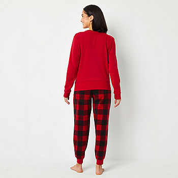 North Pole Trading Co. Elf Womens Maternity Crew Neck Long Sleeve 2-pc.  Pant Pajama Set, Color: Red - JCPenney