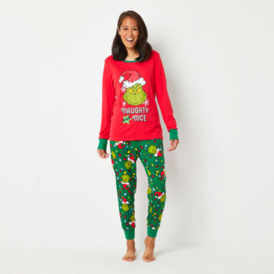 Matching Family Christmas Pajamas Women's Grinch 2-Piece Pajama