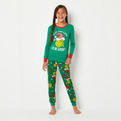 Kids Little & Big Unisex 2-pc. Grinch Dr. Seuss Christmas Pajama Set