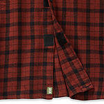 mutual weave Big and Tall Mens Long Sleeve Easy-on + Easy-off Adaptive Regular Fit Flannel Shirt