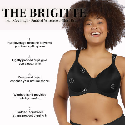 Leading Lady® The Brigitte Full Coverage Wirefree T-Shirt Bra-5042