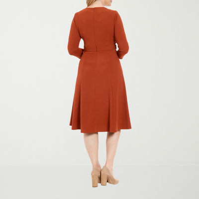 Outfit Edith City Crepe Fit Flare Midi Dress Shift Dress Gal Meets