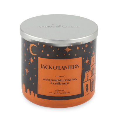 Distant Lands 14 Oz 3 Wick Jack-0-Lantern Scented Jar Candle