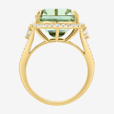 Effy Final Call Womens 1/2 CT. T.W. Genuine Green Amethyst 14K Gold Cocktail Ring