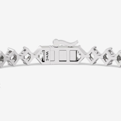 F / Si2) 5 CT. T.W. Lab Grown White Diamond 10K White Gold Inch Tennis Bracelet