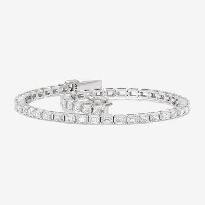 F / Si2) 5 CT. T.W. Lab Grown White Diamond 10K White Gold 7.5 Inch Tennis Bracelet