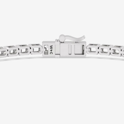 F / Si2) 5 CT. T.W. Lab Grown White Diamond 10K White Gold 7.5 Inch Tennis Bracelet