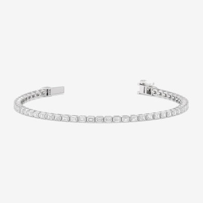 F / Si2) 5 CT. T.W. Lab Grown White Diamond 10K White Gold 7.5 Inch Tennis Bracelet