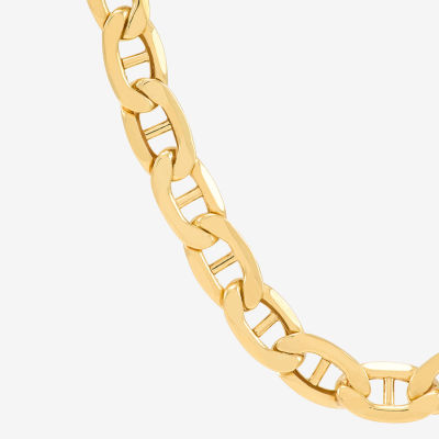 Made in Italy 10K Gold 22 Inch Semisolid Curb Chain Necklace