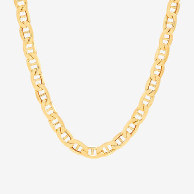 Made in Italy 10K Gold 22 Inch Semisolid Curb Chain Necklace