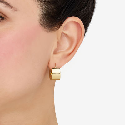 10K Gold 17mm Round Hoop Earrings