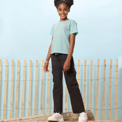 Roxy Big Kid Girls Drawstring Waist Wide Leg Cargo Pant
