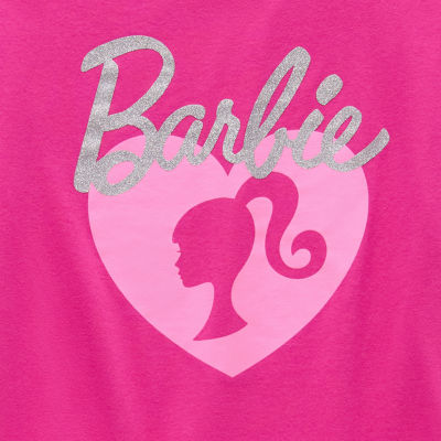 Little & Big Girls Crew Neck Short Sleeve Barbie Graphic T-Shirt