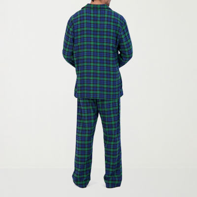 Hanes Mens Big and Tall Round Neck Long Sleeve 2-pc. Pant Pajama Set