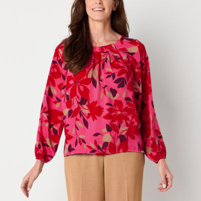 Liz Claiborne Womens Long Sleeve Blouse