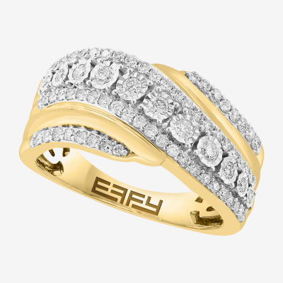 Effy Final Call 5/8 CT. T.W. Natural White Diamond 14K Two Tone Gold Round Wedding Band