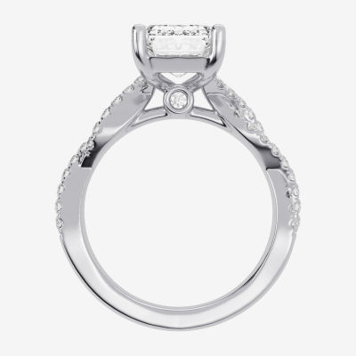 (G-H / Vs2-Si1) Womens 3 1/3 Ct. T.W. Lab Grown White Diamond 14K Gold Side Stone Engagement Ring