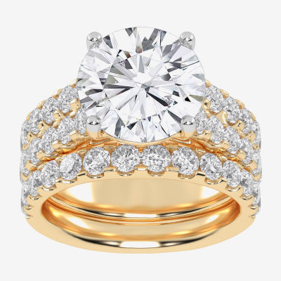 G-H / Vs2-Si1) Womens 7 Ct.T.W. Lab Grown White Diamond 14K Gold Side Stone Bridal Set