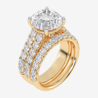 G-H / Vs2-Si1) Womens 7 Ct.T.W. Lab Grown White Diamond 14K Gold Side Stone Bridal Set