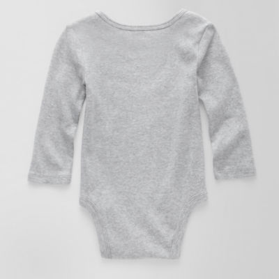 Okie Dokie Baby Boys Crew Neck Long Sleeve Bodysuit