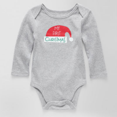 Okie Dokie Baby Boys Crew Neck Long Sleeve Bodysuit