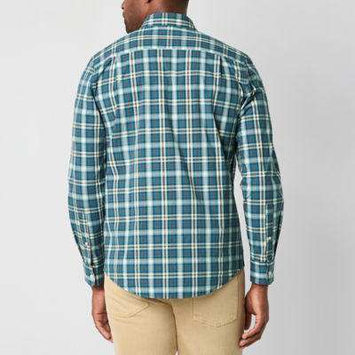 Vtg St John’s Bay Cotton Flannel Plaid Shirt Mens 2XL Heavy