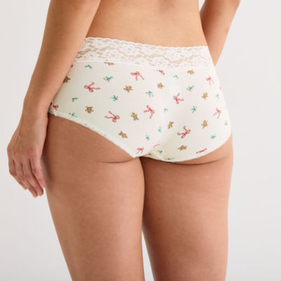 Arizona Body Cotton with Lace Boyshort Panty