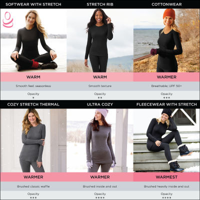 Cuddl Duds Softwear Hi-Waisted Tag Free Thermal Legging Plus