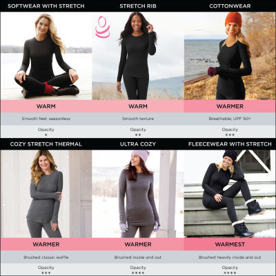 Cuddl Duds Stretch Rib Tag Free Thermal Legging