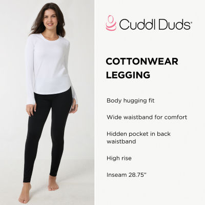 Cuddl Duds Cottonwear Tag Free Thermal Legging