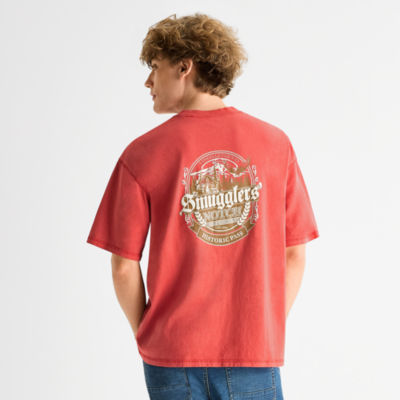 Arizona Mens Crew Neck Short Sleeve Relaxed Fit Graphic T-Shirt