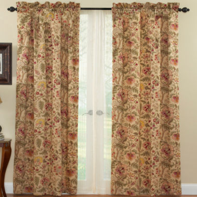 Waverly Imperial Dress Light-Filtering Rod Pocket Single Curtain Panel