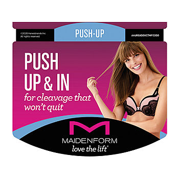 Maidenform Love the Lift Plunging Push-Up Bra Women 36D Pink
