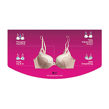 Maidenform Love The Lift Wire-Free Push-Up Bra, 38D, Rose Bloom Pink