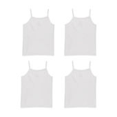Maidenform Little & Big Girls 3 Pack Round Neck Camisole, Color: White -  JCPenney