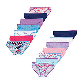 Hanes Ultimate Little & Big Girls 14-Pack Bikini Panty, Color
