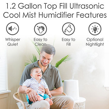 0.35 Gal. 2-in-1 Ultrasonic Cool Mist Humidifier & Aroma Diffuser