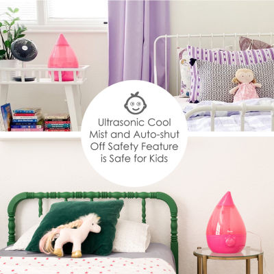Crane Drop 1 Gallon Ultrasonic Cool Mist Humidifier - Pink