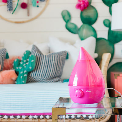 Crane Drop 1 Gallon Ultrasonic Cool Mist Humidifier - Pink