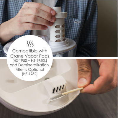 Crane Droplet 0.5 Gallon Ultrasonic Cool Mist Humidifier - Clear/White