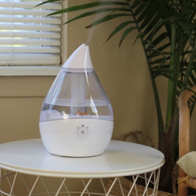 Crane Droplet 0.5 Gallon Ultrasonic Cool Mist Humidifier - Clear/White