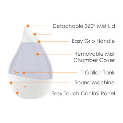 Crane 4-In-1 Top Fill 1 Gallon Cool Mist Humidifier with Sound Machine