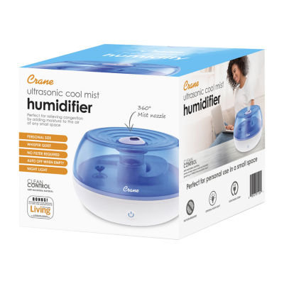Crane Personal 0.2 Gallon Ultrasonic Cool Mist Humidifier - Blue/White