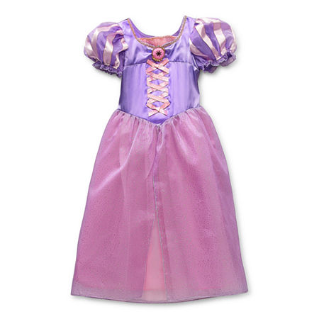 Disney Collection Rapunzel Roleplay Girls Dress Up Costume, 5/6, Purple