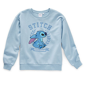 JuJu + Stitch Ladies' Teddy Cropped Crewneck Sweatshirt