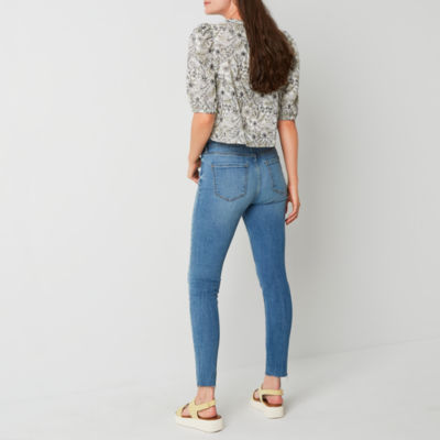 a.n.a Womens Button Fly Skinny Fit Jean