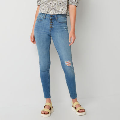 a.n.a Womens Button Fly Skinny Fit Jean