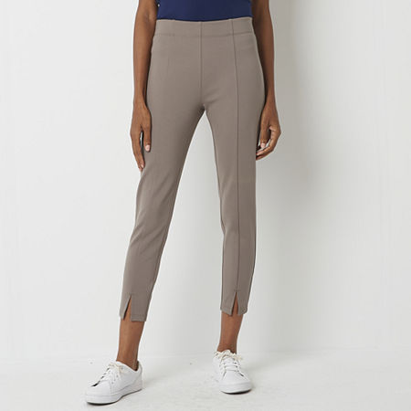 Stylus Womens High Rise Ankle Pull-On Pants, X-small, Beige