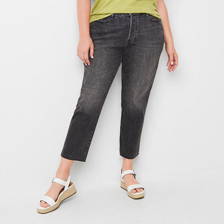  a.n.a Plus Stretch Fabric Womens High Rise Straight Leg Jean