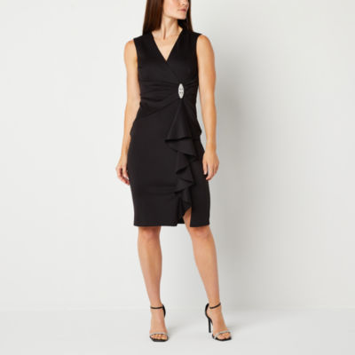 Jessica Howard Plus 3/4 Sleeve Sheath Dress, Color: Black - JCPenney